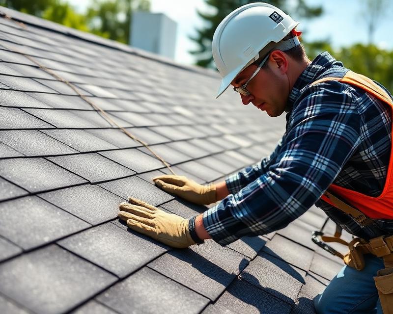 Newly installed architectural asphalt shingle roof on a Long Island home